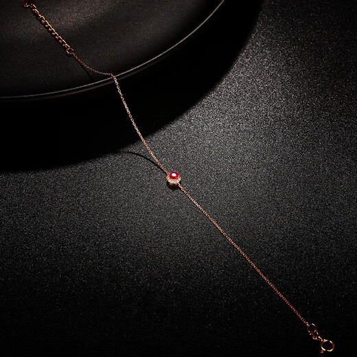 Tingliang Burmese natural ruby bracelet 0.2 carat 18K gold set with diamonds for your lover