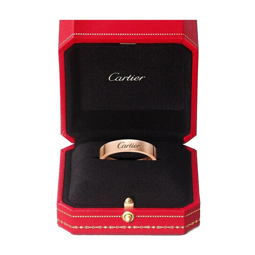 Cartier ring Cartier CDE series wedding ring for men and women, 4 mm wide B4098000 18K rose gold 61