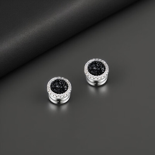 BJYL Magnetic Ear Clips Men's No Piercing Earrings Men's Single Trendy No-Punch Ear Jewelry Light Luxurious Temperament Women's Painless Pair