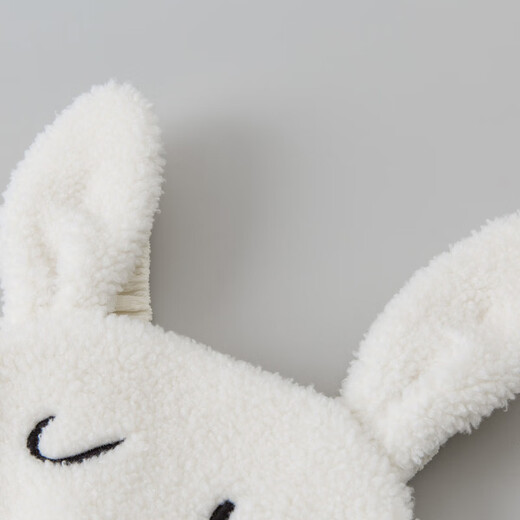 Mini Bala for boys and girls in autumn and winter new cute belly-protecting baby plus velvet overalls pants milk white 10504 90 cm