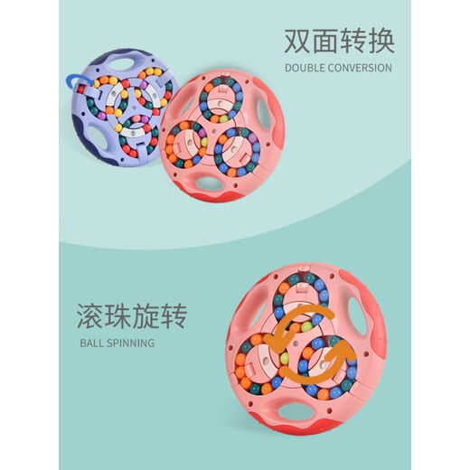 
KETAOQI Children's Thinking Logic Training Concentration Teaching Aids Kindergarten Parent-Child Interactive Toys Intelligence Magic Cube Magic Dish Rotary Beads Double-sided Rotary Ball Dish-Pink + 3D Rolling Ball Maze