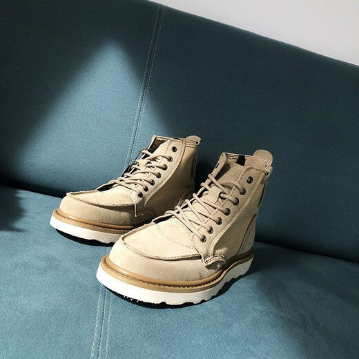 Carter cat men's shoes autumn and winter new leather work shoes high top Martin boots short boots spring and summer men's shoes casual outdoor brown 41