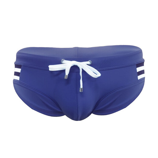 UXH boys' briefs, color-blocked, polyester, spandex, elastic fabric, tethered, adjustable, close-fitting fabric, comfortable beach surfing wear, dark blue XL