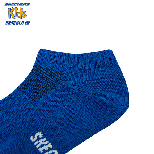 Skechers new casual boys and girls shallow socks comfortable socks children's sports socks 2 pairs P224K080 bright white/blue abyss/009M 2 pairs