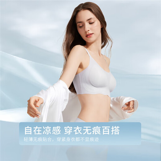 Urban Beauty Underwear Women's No Steel Ring Cool Feeling Seamless Small Cool Breeze Light Jelly Strip Soft Support Bra Bra 2B322L
