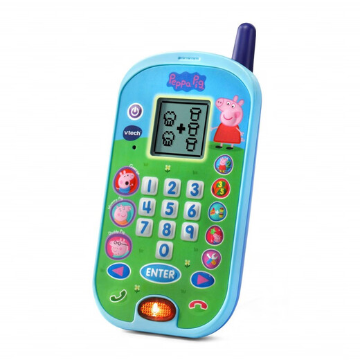 VTECH (VTech) Kindermobile Spielzeug Peppa Pig English Dialog Puzzle Geschenk Frühes Bildungsmaschin-Telefon 0-3 Jahre altes Geschenk