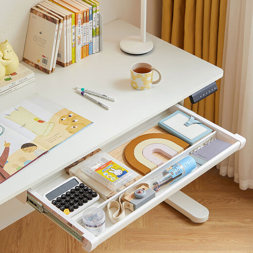 La casa de Lin puede levantar la mesa de aprendizaje eléctrico de los niños, la silla, el escritorio blanco grande, el escritorio de escritura en el hogar LS690V3