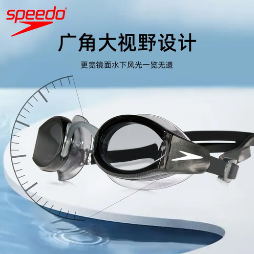 Speedo's new waterproof and anti-fog high-definition myopia swimming goggles for men and women with different degrees for left and right eyes, black myopia (supports different degrees for left and right eyes), different degrees for both eyes (please note)