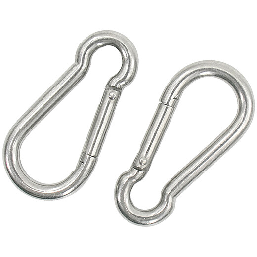 Hesdig JG-54 304 stainless steel spring hook, hoist quick release buckle, spring buckle, chain buckle, safety buckle, spring buckle M4 (5 pieces) Beijing warehouse flash delivery