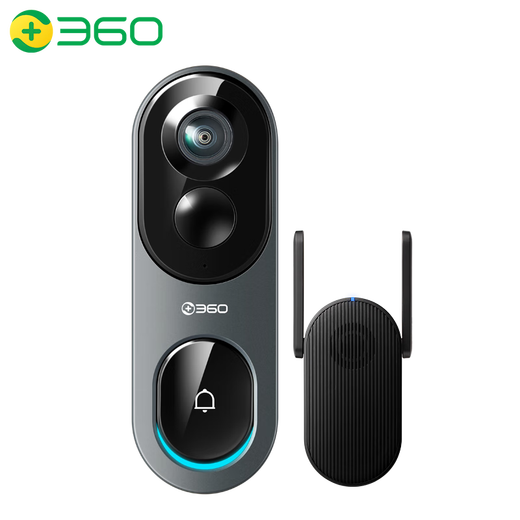 360 Video Türklingel 6Pro 5-Megapixel-Überwachung Smart Doorbell Elektronischer Kamelfisch Augentokla-Kamel-WLAN Mobile Remote-Videoanruf Standard 64G Karten + Kartenleser [neues Produkt] Video Türklingel 6pro (Panorama Ansicht)
