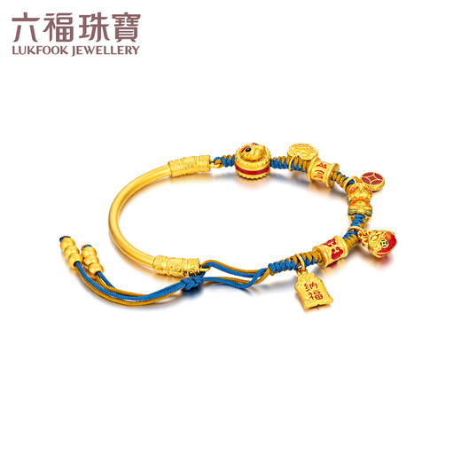 Liufu Schmuck Full Gold Funafu Lion Danz 5d Hart Goldfarbe Handwerk Gold Seilarmband Kette A01TBGB0022 7,88 Gramm (einschließlich Arbeitskosten 3522 Yuan)