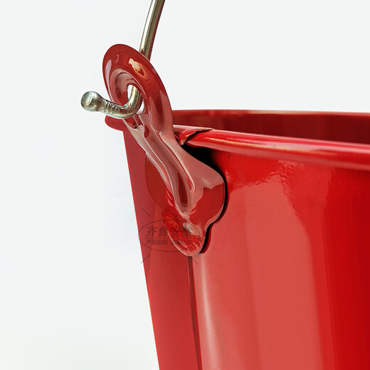 Qilu Anran thickened fire bucket 8L fire extinguishing bucket fire barrel iron bucket drill yellow sand bucket gas station fire equipment fire extinguishing tools fire bucket 8 liters