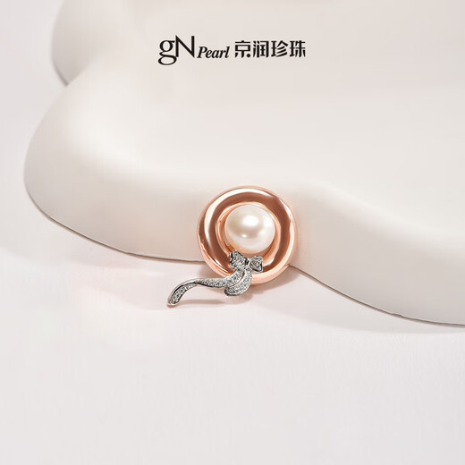 Jingrun pearl pendant small round hat 925 silver pearl pendant steamed bun shaped pearl pendant birthday gift 9-10mm