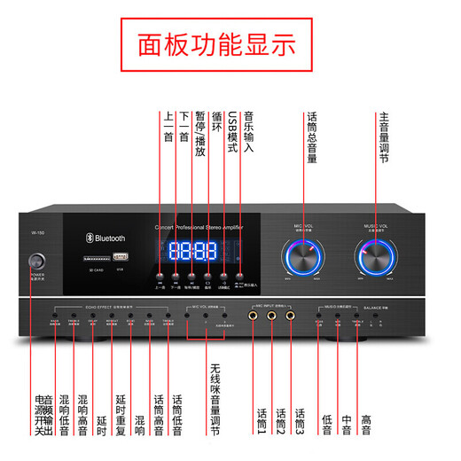 先科（SAST）PA-315V  功放机大功率家用KTV家庭影院卡拉OK家用客厅K歌音响音箱功率放大器【光纤同轴版】