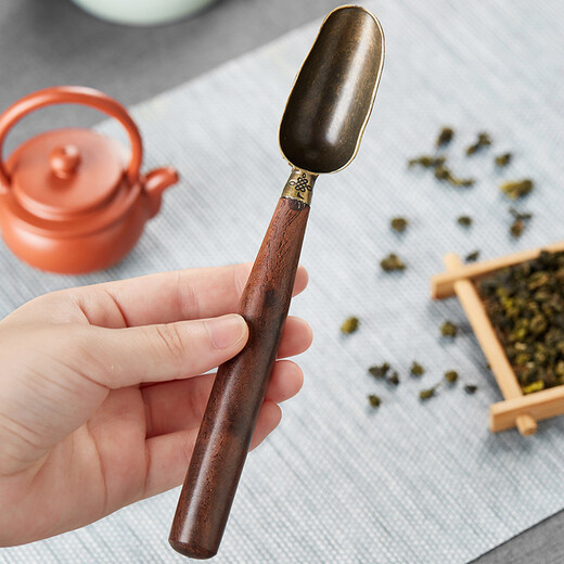 Zun Pot Tea Spoon Tea Shovel Metal Tea Spoon Tea Spoon Single Tea Kung Fu Tea Accessories Tea Measuring Spoon Lotus Leaf Buddha Spoon Leaf Buddha Spoon