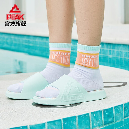 
Peak style extreme slippers women's shoes spring and summer new women's sandals sports slippers non-slip beach shoes comfortable home sandals gouache green E12138L 35