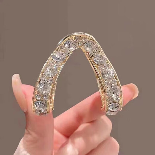 Timo high ponytail fixed artifact, small grabber on the back of the head, women's anti-collapse hairpin, new ponytail clip, hairpin, hair accessories, hair grabber V-shaped small grabber gold A27-306