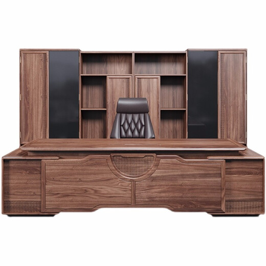 Hanfestin solid wood boss table, simple and modern new Chinese style executive table, general manager's office office furniture, custom president table and chairs 2.0m boss table