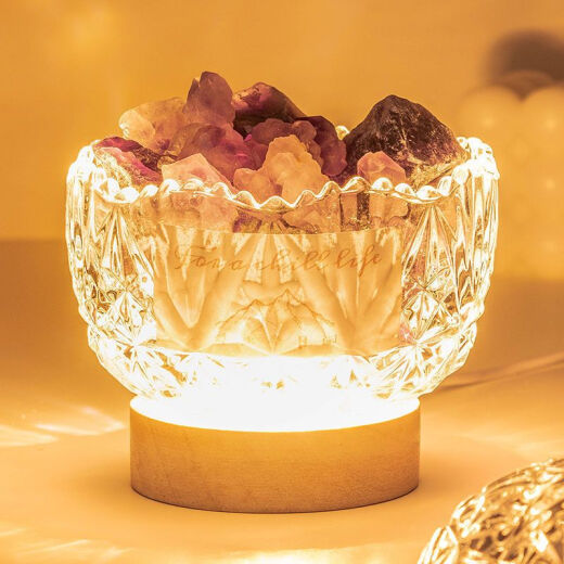 Park Purney Fireless Aromatherapy Home Indoor Essential Oil Sleep Aid Crystal Diffusing Stone Ornament Aromatherapy Lamp Long-lasting Fragrance Gift + Person A# [Crown Cup] White + Amethyst British Pear Freesia