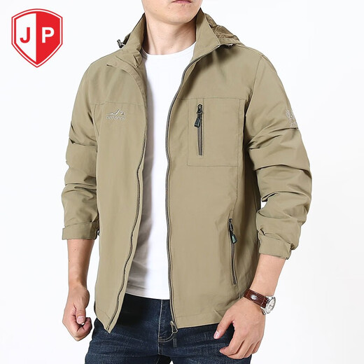 JP秋季男士连帽休闲夹克秋季透气外套689 5326深蓝色 4XL(适合185斤-200斤)