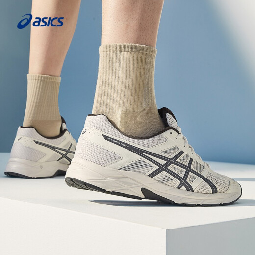 亚瑟士ASICS男鞋透气跑鞋运动鞋缓震舒适跑步鞋 GEL-CONTEND 4 灰色/灰色 43.5