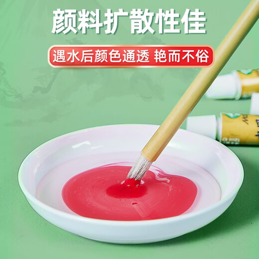 Marie s Marley Chinese painting pigments Chinese painting professional tool set ink painting Chinese painting equipment primary school students beginners Chinese painting entry-level complete set 18 colors 12ML single box