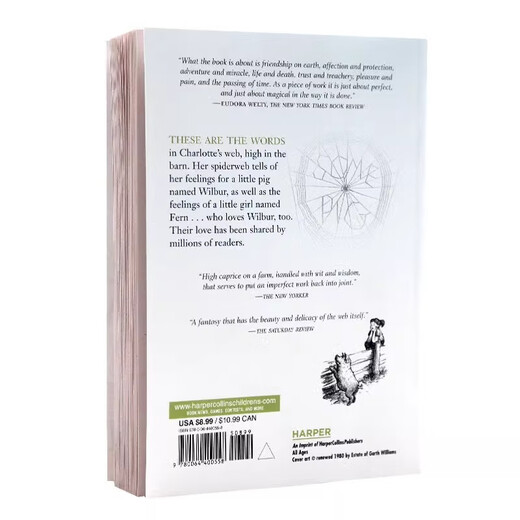 Charlotte's Web Charlotte's Web EB White EB White English version English reading novel chapter book extracurricular reading material Lansie index 680L Newbery Award Winner Winner