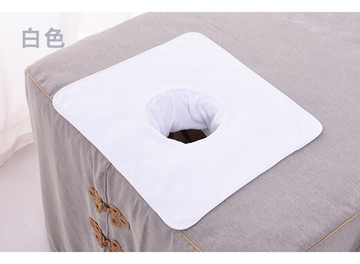 Towels for massage beds in beauty salons with holes, massage bed towels, turbans with holes, curtain mats, haze blue, 35*35 with holes