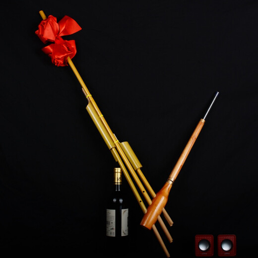 芦笙民族乐器贵州云南竹制6管6音C调舞台道具装饰纯手工水竹 小号吹响6个音 可吹曲 C调送 花