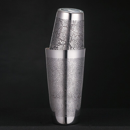 Soul of the bar, original imported Naranja shaker, professional bartender bartending tool, SUS304 stainless steel, high-quality Boston bartender, retro engraved version