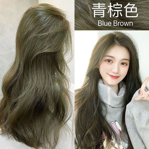 首品一步到位染膏染发剂自己染2022流行色植物学生男女专用染膏 672薄荷米棕（巨显白） 含双氧和全套工具