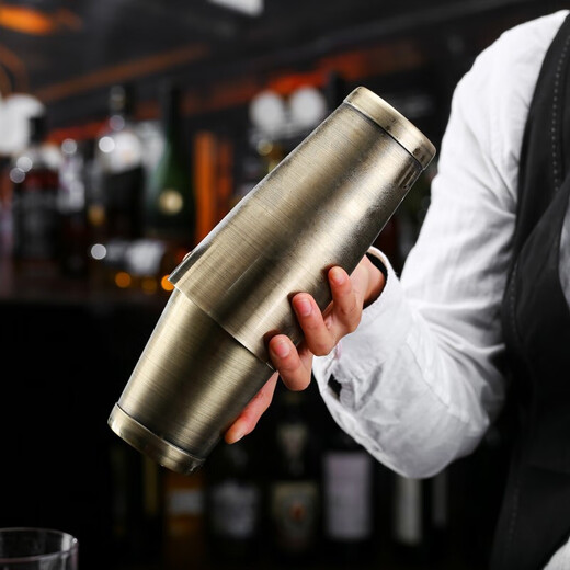 Wilkie Boston shaker 304 stainless steel bartender mixing cup shaker cup bartending tool shaker hand shaker with bottom Boston - silver