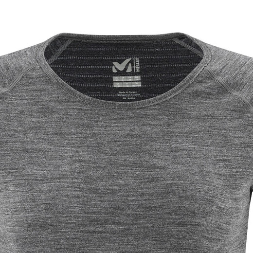 Mile MILLET Mile seamless thermal underwear for women warm and quick-drying sweating MIV9921 7085-Charcoal Ash-top (MIV9921) S (optional for XS)