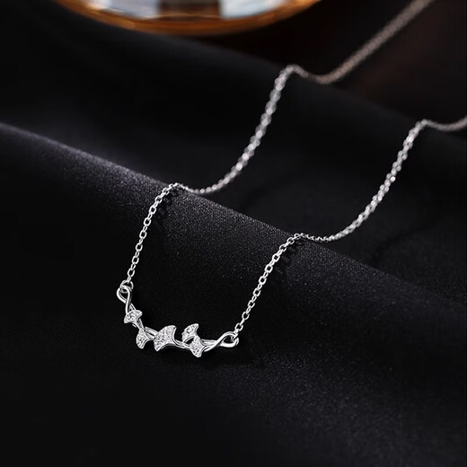 MZMZ platinum necklace women's pt950 platinum pendant fashionable new Valentine's Day birthday gift for girlfriend and wife jewelry noble model-Sansheng Lucky Platinum Necklace