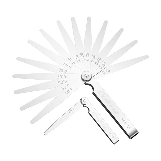 Three-quantity high-precision 0.02 feeler gauge gap gauge single-piece thickness gauge set feeler gauge 17-piece set (0.02-1.0mm) feeler gauge *150mm