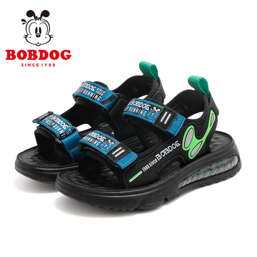 Babu Dou Children's Shoes Boys Sandals Summer Little Boys Boys' Children's Shoes 105542037 Black/Lake Bottom Green 28