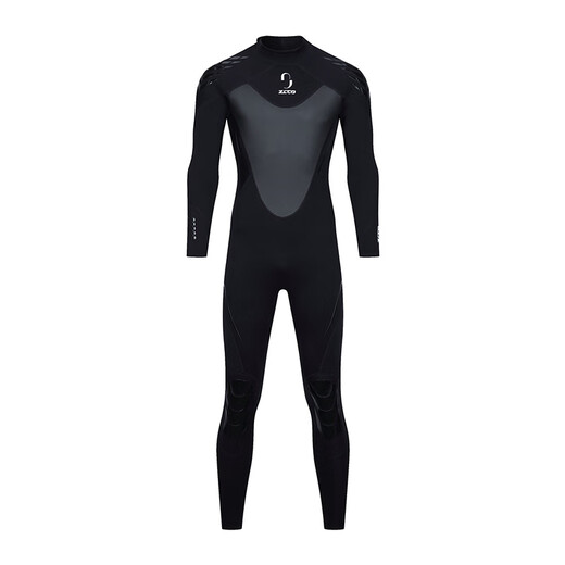 ZCCO New 3mm Diving Suit Men's One-piece Warm Wet Suit Women's Long Sleeve Coldproof Snorkeling Winter Swimsuit Men's Black XL