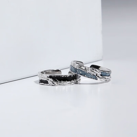 QMXD submarine ring men's trendy single ring opening adjustable student index finger ring domineering red tail ring for boyfriend