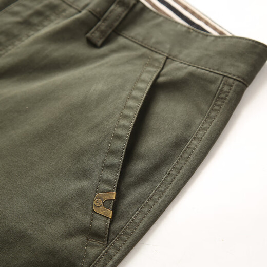 Pantalones casuales de otoño e invierno de marca para hombres para ropa de trabajo para hombres Puertos de algodón puro pantalones de bolsillo múltiples rectos