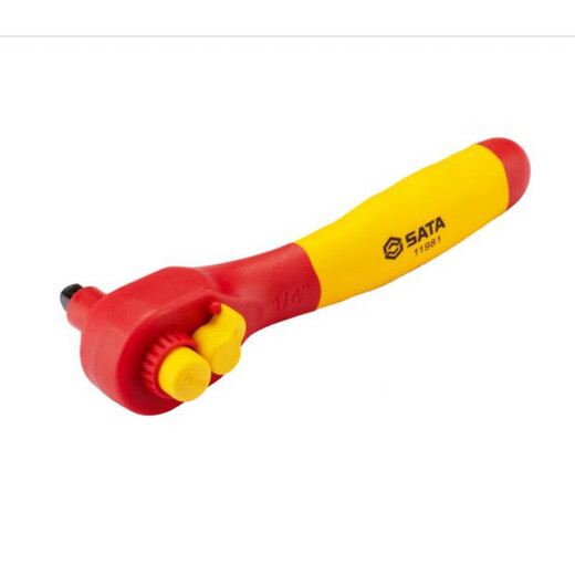 SATA世达工具6.3MM系列VDE绝缘快速脱落棘轮扳手145MM货号11981 11981绝缘快速脱落棘轮扳手145MM