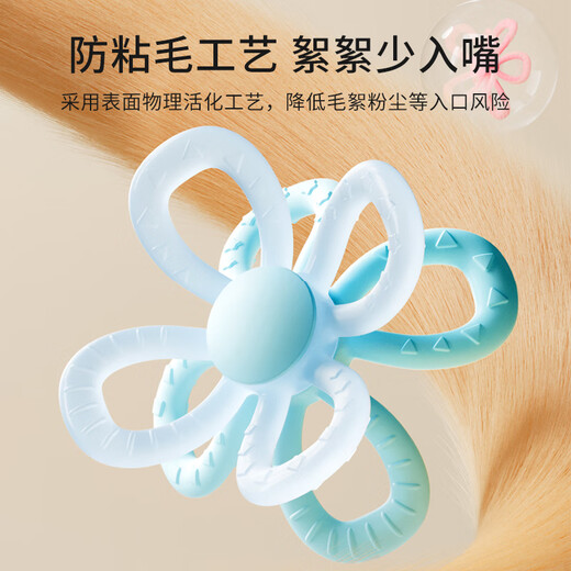 YEEHOO Manhattan hand ball baby teether baby chew toy anti-eating hand bite artifact newly upgraded gas phase glue soft and odorless blue