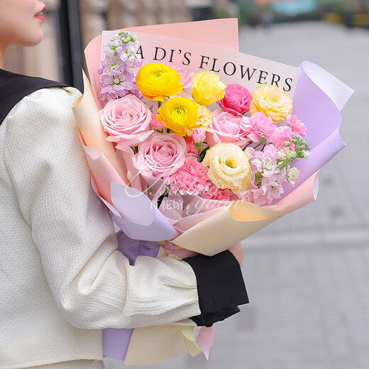 Baihuaguan-Blumen, Rosen und Dopaminsträuße, hochwertige Nischen-Geburtstagsgeschenke für Freundinnen und Ehefrauen, Lieferung am selben Tag in derselben Stadt, farbenfrohe Träume |dy725