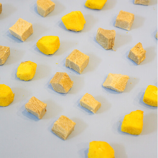 New Chuchen pet freeze-drying bucket cat and dog snack jar nutritional supplement fattening pet frozen meat drying freeze-dried egg yolk granules 170g