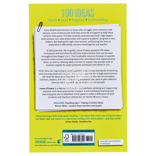 100 Ideas for Secondary Teachers: Interventions 中学教师的100个想法：干预措施 英文原版 Bloomsbury