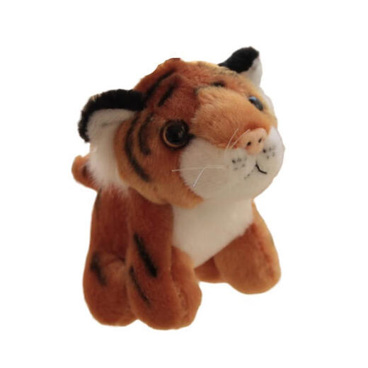 Simulation Tiger Anhänger Zodiac Tiger Plüsch Spielzeug Schlüsselbund Rucksack kleine Anhänger Puppe kleine Puppe Hanging Dekoration Mann süßes kleines Tiger Weiß