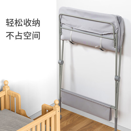 Clcey Windel Tabelle faltbare einfache Babypflege Tabelle Crib Baby Windelwechsel Tabelle Neugeborene Touch Tabelle Windel Tisch - graues mobiles Modell + Drei -teiliger Set
