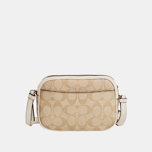 Entrenador (entrenador) Moda femenina Moda de un solo hombro bolso Crossbody Bolsa de San Valentín Negoción Caki con blanco C9926IMDQC