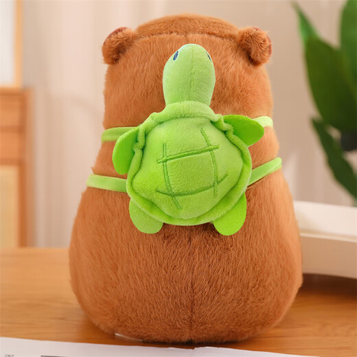 Beishangxing Kapibala Doll Capybara Puppen Geburtstag Geschenk für Frauen Plüschspielzeug Rag -Puppen -Männer Rucksackschildkröte 23 cm