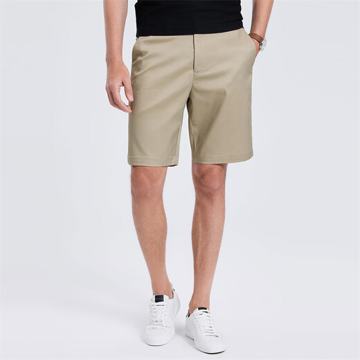 Tanzen mit dem Wolf [Ice Seidenstoff] Sommerkühle, atmungsaktive, vielseitige, glatte und hautfreundliche Gelegenheitsshorts für Männer 701 Khaki 30
