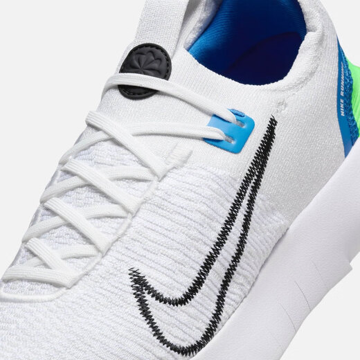 
Nike (NIKE) men's shoes 2025 new summer FREE RN FK barefoot sports shoes cushioning running shoes breathable casual shoes FB1276-104 white black blue green 40